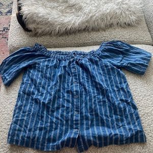 Stripped off the shoulder shirt